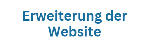 Erweiterung der Website