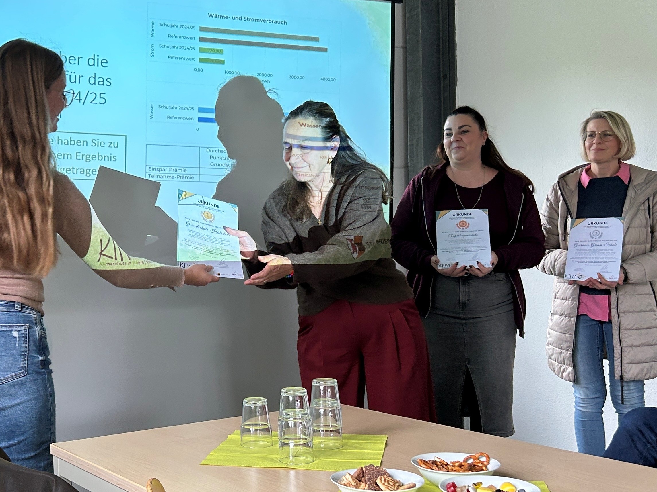 Urkundenverleihung, hier: Grundschule Hülsdonk