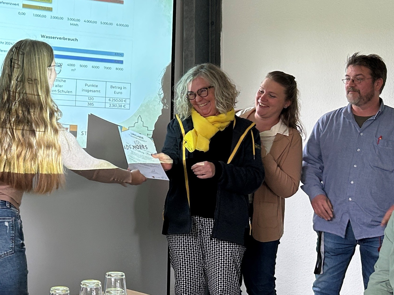 Urkundenverleihung, hier: Heinrich-Pattberg-Realschule