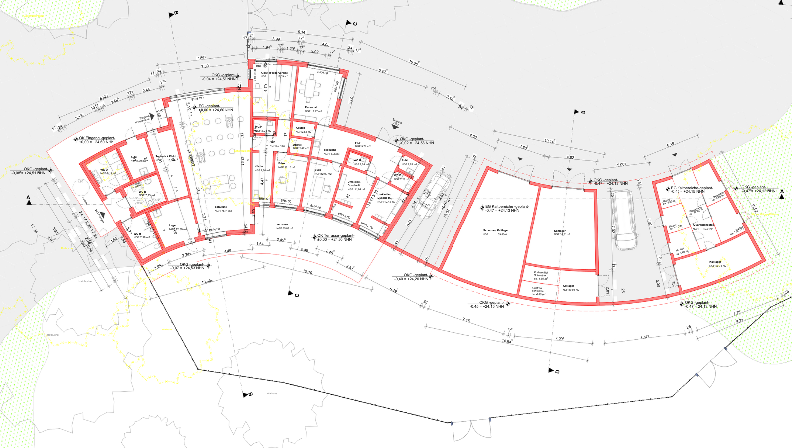 Entwurfsplanung des Streichelzoos